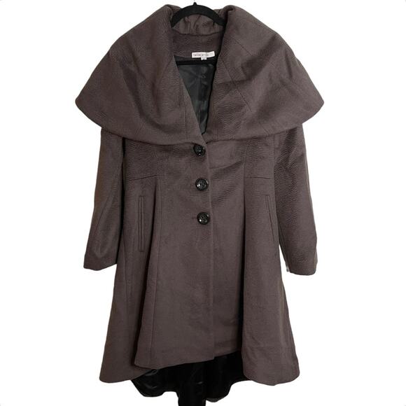 Heike Jarick Brown Wool Trench Coat - Picture 1 of 8